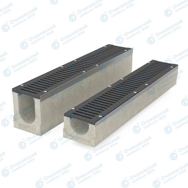 Лоток бетонный RAINPLUS DN150 ЛВ-15.22.26 с решетками ВЧ кл. Е600