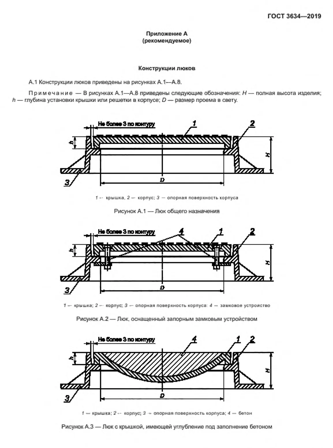 Крышка люка Т (С150) d=60 h=40