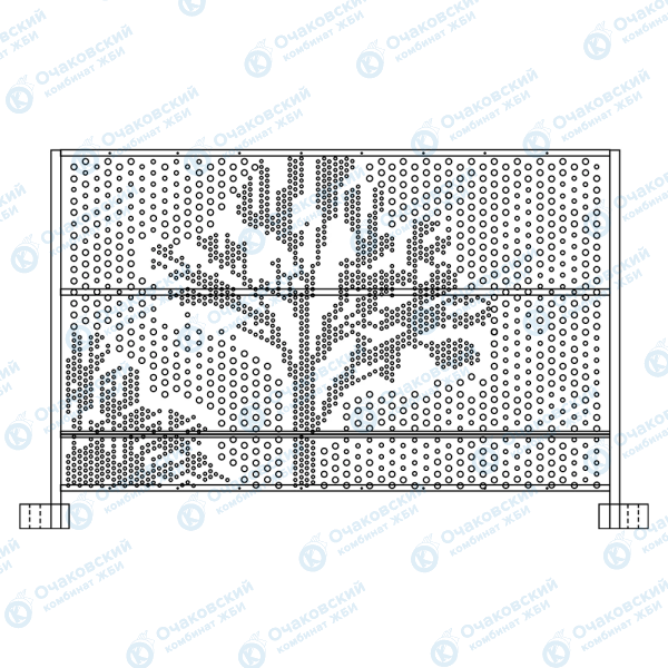 Ограждение перфорированное &quot;Дерево&quot;