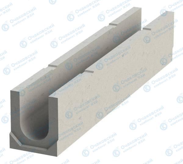 Лоток водоотводный бетонный RAINPLUS DN 100 H 130, С 250