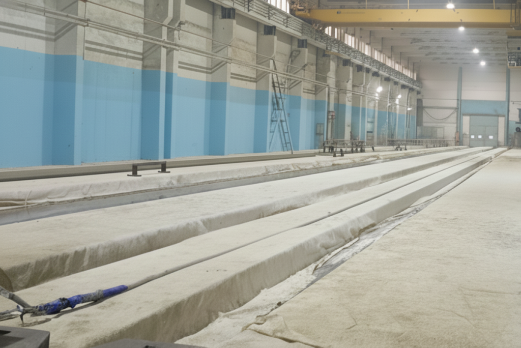 Производство пустотных плит перекрытия ПБ. Очаковский комбинат ЖБИ Производство пустотных плит перекрытия ПБ. Очаковский комбинат ЖБИ