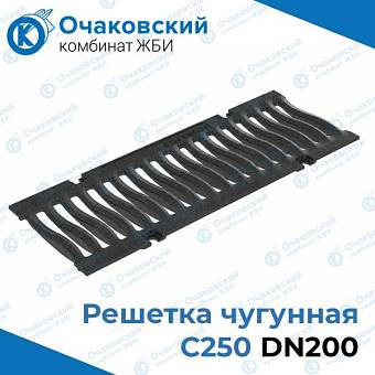 Решетка чугунная C250, DN200